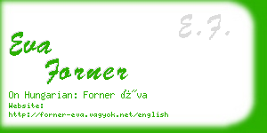 eva forner business card